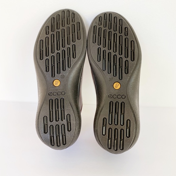 Ecco Brown Leather Slip-On Loafers Size 6.5 - Picture 5 of 8